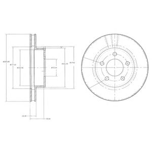 DELPHI bg3546 -  Тормозной диск