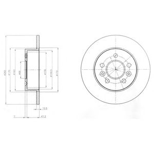 DELPHI bg3552 -  Тормозной диск