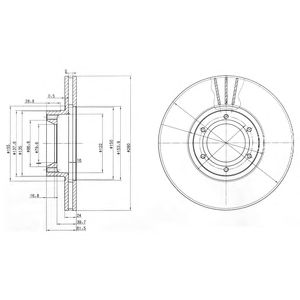 DELPHI bg3553 -  Тормозной диск