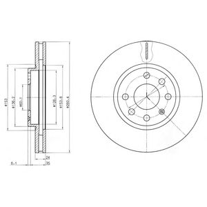 DELPHI bg3569 -  Тормозной диск