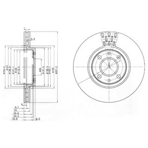 DELPHI bg3574 -  Тормозной диск