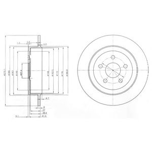 DELPHI bg3593 -  Тормозной диск