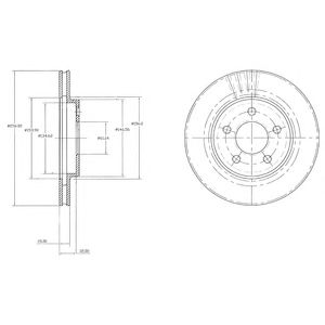 DELPHI bg3594 -  Тормозной диск