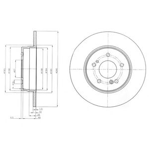 DELPHI bg3601 -  Тормозной диск