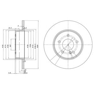 DELPHI bg3602 -  Тормозной диск