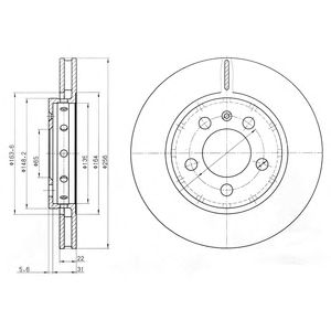 DELPHI bg3611 -  Тормозной диск