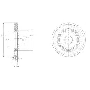 DELPHI bg3620c -  Диск тормозной вентилируемый