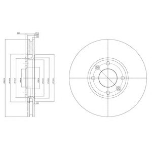 DELPHI bg3622c -  Диск тормозной вентилируемый