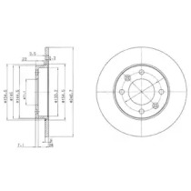 DELPHI bg3653c -  Диск тормозной