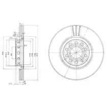 DELPHI bg3657c -  Диск тормозной вентилируемый