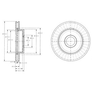DELPHI bg3659 -  Тормозной диск