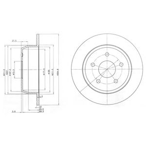 DELPHI bg3660 -  Тормозной диск