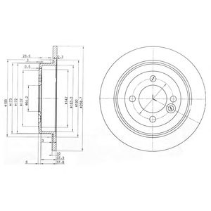 DELPHI bg3662c -  Диск тормозной (2шт в уп)