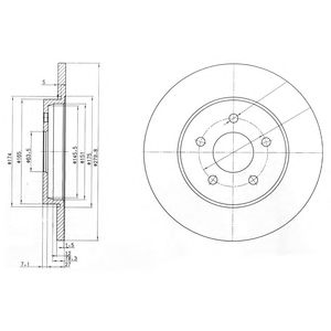 DELPHI bg3663c -  Тормозной диск