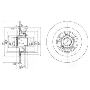 DELPHI bg3686 -  Тормозной диск
