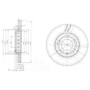 DELPHI bg3695 -  Тормозной диск