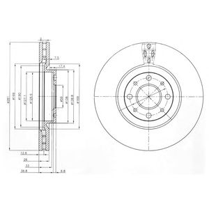 DELPHI bg3699 -  Тормозной диск
