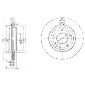 DELPHI bg3709 -  Тормозной диск