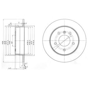 DELPHI bg3710 -  Тормозной диск