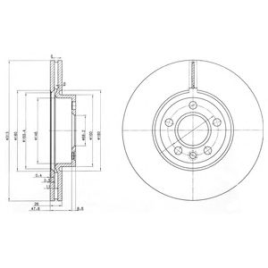 DELPHI bg3719 -  Тормозной диск