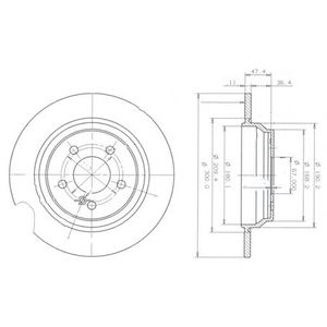 DELPHI bg3725 -  Тормозной диск