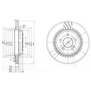 DELPHI bg3726 -  Тормозной диск