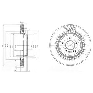 DELPHI bg3727 -  Тормозной диск
