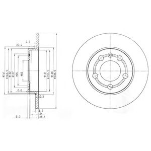 DELPHI bg3738 -  Тормозной диск