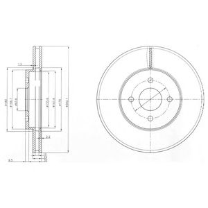 DELPHI bg3742 -  Тормозной диск