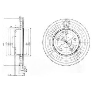 DELPHI bg3755c -  Диск тормозной вентилируемый