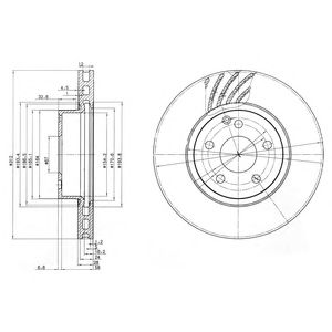 DELPHI bg3756 -  Тормозной диск