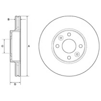 DELPHI bg3762c -  Диск тормозной вентилируемый