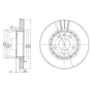 DELPHI bg3768 -  Тормозной диск