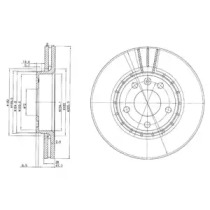 DELPHI bg3768c -  Диск тормозной вентилируемый