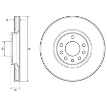 DELPHI bg3770c -  Диск тормозной вентилируемый