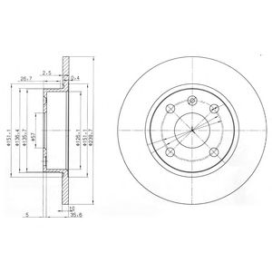 DELPHI bg3771 -  Тормозной диск