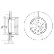 DELPHI bg3772c -  Диск тормозной вентилируемый