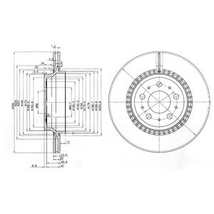 DELPHI bg3782 -  Тормозной диск