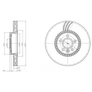 DELPHI bg3784 -  Тормозной диск