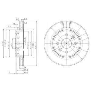 DELPHI bg3803 -  Тормозной диск
