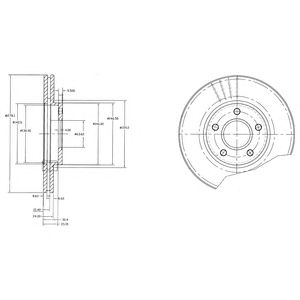DELPHI bg3826 -  Тормозной диск
