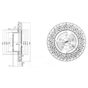 DELPHI bg3827 -  Тормозной диск