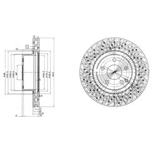 DELPHI bg3828 -  Тормозной диск