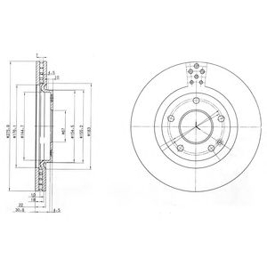 DELPHI bg3829 -  Тормозной диск