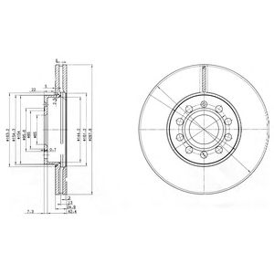 DELPHI bg3833 -  Тормозной диск