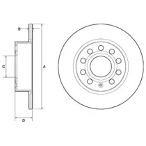 DELPHI bg3834 -  Тормозной диск