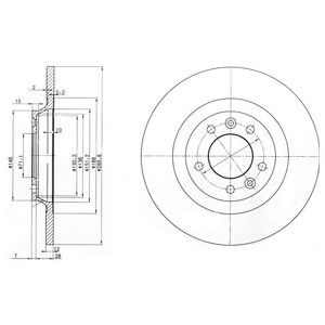 DELPHI bg3836 -  Тормозной диск