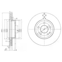 DELPHI bg3838c -  Диск тормозной вентилируемый