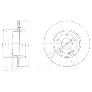 DELPHI bg3840 -  Тормозной диск
