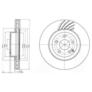 DELPHI bg3877 -  Тормозной диск